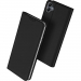 DUX-FOLIOA06NOIR - Etui Galaxy A06 noir mat fin avec rabat latéral aimant invisible et coque souple