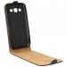 FLEXYNOIRGALE5 - Etui rabat vertical noir pour Galaxy E5 fermeture aimantée