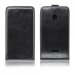 FLEXYNOIRLUMIA435 - Etui rabat vertical noir pour Lumia 435 avec coque souple et fermeture aimantée