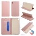 FOLIOMAG-L1ROSE - Etui Xperia L1 rose avec rabat latéral aimant invisible et coque souple