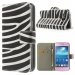 FOLIOZEBREG3500 - Etui Slim Folio View articulé avec motif Zèbre Galaxy Core Plus G3500