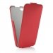FONEX-FLIPS862R - Etui Fonex vertical ultra-fin pour iPhone SE rouge