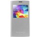 GCASEFOLIOS5ARGENT - Etui GCase Folio fenêtre active pour Samsung Galaxy S5 argent métalisé
