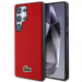 LCHMS25LPVCR - Coque officielle LACOSTE Galaxy S25 ULTRA série Petit Piqué Métal Logo MagSafe rouge