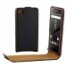 LUXYXPZ5COMPACTNOIR - Etui Slim Luxy cuir noir pour Xperia Z5-Compact