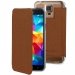 MUCRF0029-S5MINIMAR - Etui slim folio Crystal Made in Paris marron Samsung Galaxy S5 Mini MUCRF0029