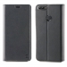 MUFLS0182-PSMART - Etui Huawei P-Smart Muvit Folio-Stand noir rabat latéral avec logements cartes