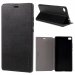 PIPILUASCENDP8NOIR - Etui Folio Pipilu pour Huawei Ascend-P8 coloris noir rabat articulé fonction stand