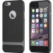 RKCOVROYCEIP655GRIS - Coque Rock Royce Series bi-matières pour iPhone 6 Plus 5,5 pouces coloris noir et gris