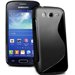 SLINENOIRACE3 - Coque Souple Housse S-Gel noir bi-matières mat et brillant pour Galaxy Ace 3 S7270