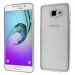 SOFTBRUSHA72016SILVER - Coque souple pour Galaxy A7-2016 avec contour gris silver et dos transparent