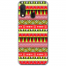 TPU0A40AZTEQUEJAUROU - Coque souple pour Samsung Galaxy A40 avec impression Motifs aztèque jaune et rouge