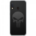 TPU0A40SKULLCARBONE - Coque souple pour Samsung Galaxy A40 avec impression Motifs tête de mort sur fond carbone