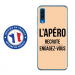 TPU0A50APEROBEIGE - Coque souple pour Samsung Galaxy A50 avec impression Motifs l'apéro recrute beige