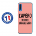 TPU0A50APEROROSE - Coque souple pour Samsung Galaxy A50 avec impression Motifs l'apéro recrute rose