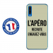 TPU0A50APEROVERT - Coque souple pour Samsung Galaxy A50 avec impression Motifs l'apéro recrute vert