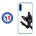 TPU0A50CHIENVBLANC - Coque souple pour Samsung Galaxy A50 avec impression Motifs chien à lunettes sur fond blanc