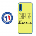 TPU0A50CHIEUSEJAUNE - Coque souple pour Samsung Galaxy A50 avec impression Motifs Chieuse d'Amour jaune