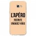 TPU0A52017APEROBEIGE - Coque souple pour Samsung Galaxy A5-2017 SM-A520F avec impression Motifs l'apéro recrute beige