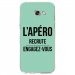 TPU0A52017APEROTURQUOISE - Coque souple pour Samsung Galaxy A5-2017 SM-A520F avec impression Motifs l'apéro recrute turquoise
