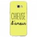 TPU0A52017CHIEUSEJAUNE - Coque souple pour Samsung Galaxy A5-2017 SM-A520F avec impression Motifs Chieuse d'Amour jaune