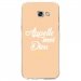 TPU0A52017DIEUBEIGE - Coque souple pour Samsung Galaxy A5-2017 SM-A520F avec impression Motifs Appelle moi Dieu beige