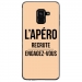 TPU0A8PLUS18APEROBEIGE - Coque souple pour Samsung Galaxy A8-Plus 2018 avec impression Motifs l'apéro recrute beige