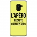 TPU0A8PLUS18APEROJAUNE - Coque souple pour Samsung Galaxy A8-Plus 2018 avec impression Motifs l'apéro recrute jaune