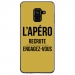 TPU0A8PLUS18APEROOR - Coque souple pour Samsung Galaxy A8-Plus 2018 avec impression Motifs l'apéro recrute or