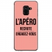 TPU0A8PLUS18APEROROSE - Coque souple pour Samsung Galaxy A8-Plus 2018 avec impression Motifs l'apéro recrute rose