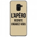 TPU0A8PLUS18APEROTAUPE - Coque souple pour Samsung Galaxy A8-Plus 2018 avec impression Motifs l'apéro recrute taupe