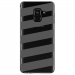 TPU0A8PLUS18BANDESGRISES - Coque souple pour Samsung Galaxy A8-Plus 2018 avec impression Motifs bandes grises
