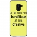 TPU0A8PLUS18BORDELIQUEJAUNE - Coque souple pour Samsung Galaxy A8-Plus 2018 avec impression Motifs Je ne suis pas bordélique jaun