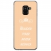 TPU0A8PLUS18BOUDERBEIGE - Coque souple pour Samsung Galaxy A8-Plus 2018 avec impression Motifs Bouder pour mieux Régner beige