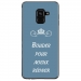 TPU0A8PLUS18BOUDERBLEU - Coque souple pour Samsung Galaxy A8-Plus 2018 avec impression Motifs Bouder pour mieux Régner bleu