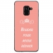 TPU0A8PLUS18BOUDERROSE - Coque souple pour Samsung Galaxy A8-Plus 2018 avec impression Motifs Bouder pour mieux Régner rose