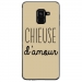TPU0A8PLUS18CHIEUSETAUPE - Coque souple pour Samsung Galaxy A8-Plus 2018 avec impression Motifs Chieuse d'Amour taupe