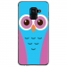 TPU0A8PLUS18CHOUETTE3 - Coque souple pour Samsung Galaxy A8-Plus 2018 avec impression Motifs chouette bleue et rose
