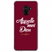 TPU0A8PLUS18DIEUBORDEAU - Coque souple pour Samsung Galaxy A8-Plus 2018 avec impression Motifs Appelle moi Dieu bordeau
