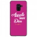 TPU0A8PLUS18DIEUFUSHIA - Coque souple pour Samsung Galaxy A8-Plus 2018 avec impression Motifs Appelle moi Dieu fushia