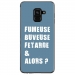 TPU0A8PLUS18FUMEUSEBLEU - Coque souple pour Samsung Galaxy A8-Plus 2018 avec impression Motifs fumeuse et alors bleu