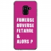 TPU0A8PLUS18FUMEUSEFUSHIA - Coque souple pour Samsung Galaxy A8-Plus 2018 avec impression Motifs fumeuse et alors fushia