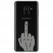 TPU0A8PLUS18MAINDOIGT - Coque souple pour Samsung Galaxy A8-Plus 2018 avec impression Motifs doigt d'honneur