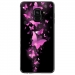 TPU0A8PLUS18PAPILLONSFUSHIAS - Coque souple pour Samsung Galaxy A8-Plus 2018 avec impression Motifs papillons fushias