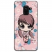 TPU0A8PLUS18PETITEFILLE - Coque souple pour Samsung Galaxy A8-Plus 2018 avec impression Motifs petite fille manga