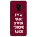 TPU0A8PLUS18RAISONBORDEAU - Coque souple pour Samsung Galaxy A8-Plus 2018 avec impression Motifs marre d'avoir raison bordeau