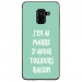 TPU0A8PLUS18RAISONTURQUOISE - Coque souple pour Samsung Galaxy A8-Plus 2018 avec impression Motifs marre d'avoir raison turquoise