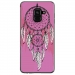 TPU0A8PLUS18REVEROSE - Coque souple pour Samsung Galaxy A8-Plus 2018 avec impression Motifs attrape rêve sur fond rose