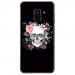 TPU0A8PLUS18SKULLFLOWER - Coque souple pour Samsung Galaxy A8-Plus 2018 avec impression Motifs skull fleuri