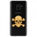 TPU0A8PLUS18SKULLOR - Coque souple pour Samsung Galaxy A8-Plus 2018 avec impression Motifs tête de mort aspect or